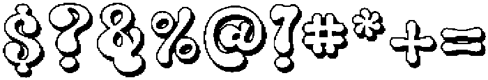 JollyPop Shadow otf (400) Font OTHER CHARS