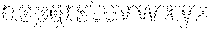 Jorix Inline otf (400) Font LOWERCASE