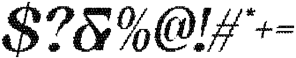 Jovelyn Disco Italic otf (400) Font OTHER CHARS