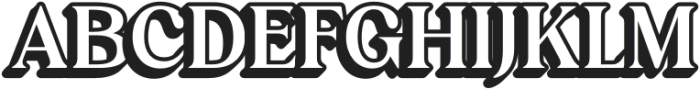 Jovelyn Extrude Left otf (400) Font UPPERCASE