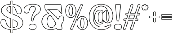 Jovelyn Outline otf (400) Font OTHER CHARS