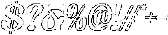 Jovelyn Pixel Outline otf (400) Font OTHER CHARS