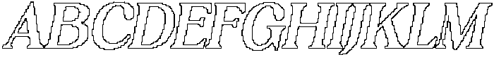 Jovelyn Pixel Outline otf (400) Font UPPERCASE