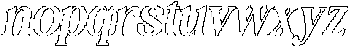 Jovelyn Pixel Outline otf (400) Font LOWERCASE