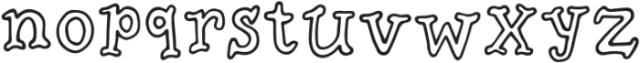 JoyousOutline-Regular otf (400) Font LOWERCASE