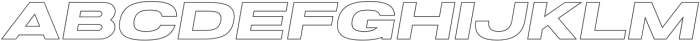 Joyride EXT Outline Italic otf (400) Font UPPERCASE