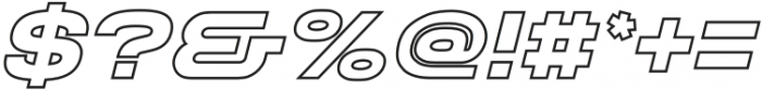 Joyride Outline Italic otf (400) Font OTHER CHARS