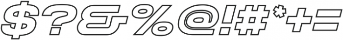 Joyride Outline Italic ttf (400) Font OTHER CHARS