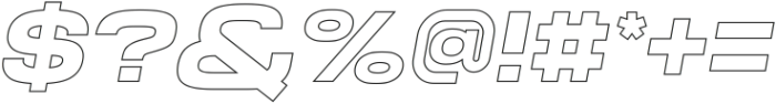 Joyride STD Outline Italic ttf (400) Font OTHER CHARS