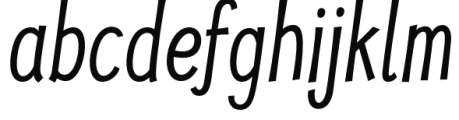 Jolly Good Proper Condensed Light Italic Font LOWERCASE