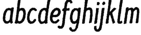 Jolly Good Proper Condensed Rough Italic Font LOWERCASE