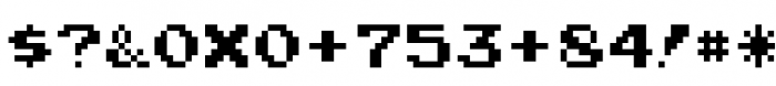 Joystix Proportional Font OTHER CHARS