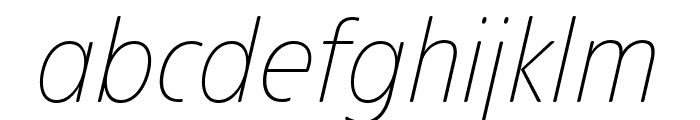 Josefa Rounded Reduced Thin Italic Font LOWERCASE