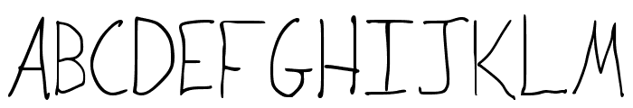Joshs Handwriting Regular Font UPPERCASE