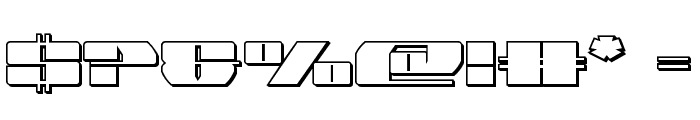 Joy Shark Outline Semi-Condensed Font OTHER CHARS