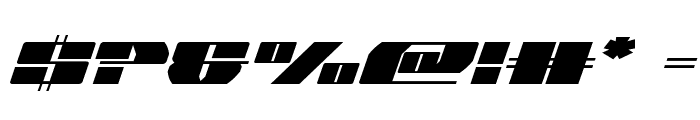Joy Shark Semi-Condensed Italic Font OTHER CHARS