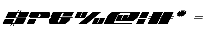 Joy Shark Semi-Condensed Super-Italic Font OTHER CHARS