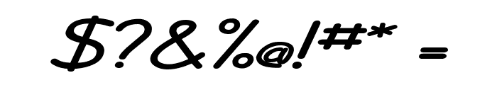 Jolt Extended BoldItalic Font OTHER CHARS