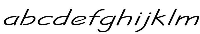 Jolt Extended Italic Font LOWERCASE