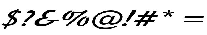 Jott 44 Extended Italic Font OTHER CHARS