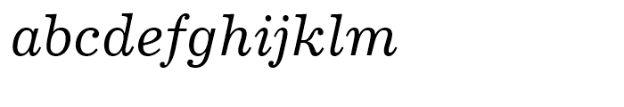 Journal Italic Font LOWERCASE