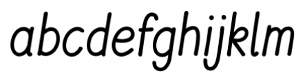 JollyGood Sans Condensed Light Italic Font LOWERCASE