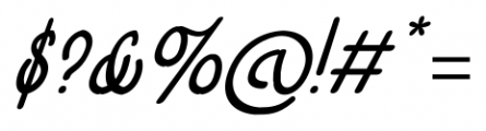 Joyvrie Oblique Font OTHER CHARS