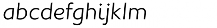 Johnston Light Italic OS Font LOWERCASE