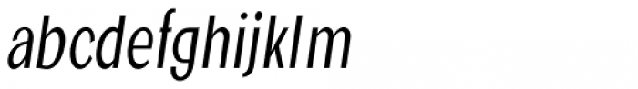 Jollin Family Light Narrow Italic Font LOWERCASE