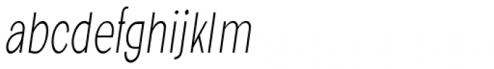 Jollin Family Thin Narrow Italic Font LOWERCASE