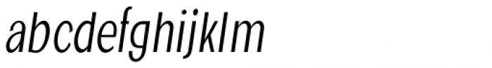 Jollin Family Ultra Light Narrow Italic Font LOWERCASE