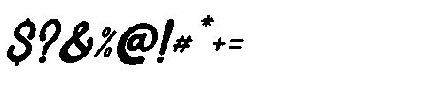 Jolly Blump Italic Font OTHER CHARS