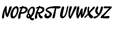 Jolly Blump Italic Font UPPERCASE