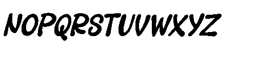 Jolly Blump Italic Font LOWERCASE