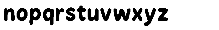Jolly Bouncy Font LOWERCASE