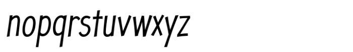 JollyGood Proper Condensed Light Italic Font LOWERCASE