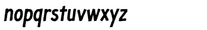 JollyGood Proper Condensed Rough Bold Italic Font LOWERCASE