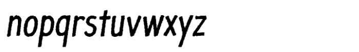 JollyGood Proper Condensed Rough Italic Font LOWERCASE