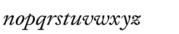 Joly Text Regular Italic Font LOWERCASE