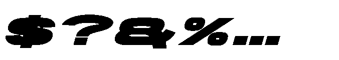 Jorde Extended Bold Italic Font OTHER CHARS