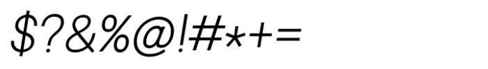Jorg Nova Light Italic Font OTHER CHARS