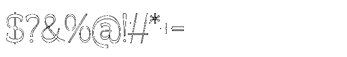 Jorix Inline Font OTHER CHARS