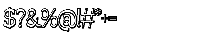Jorix Shadow Font OTHER CHARS