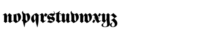 Jornada Blackletter Heavy Font LOWERCASE