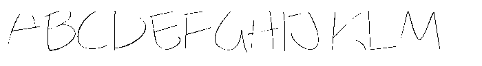 Jotable Thin Font UPPERCASE