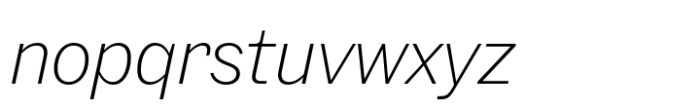 Jouter Sans Thin Italic Font LOWERCASE