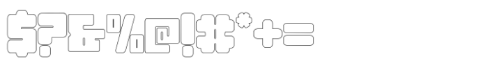 Joygist Outline Font OTHER CHARS