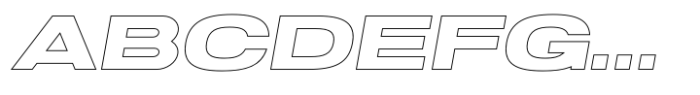 Joyride Ext Outline Italic Font UPPERCASE
