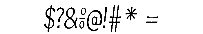 JoyD LightItalic Font OTHER CHARS