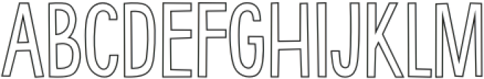 JP Curious P Outlined otf (400) Font UPPERCASE